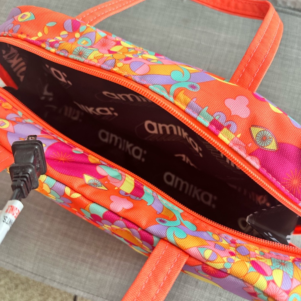 Amika Vibrant Floral Bag and Flat Iron Set - Picture 2 of 4